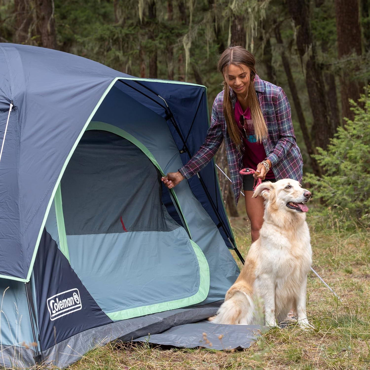 Coleman 8' Skydome 4 Person Family Tent - Blue Nights