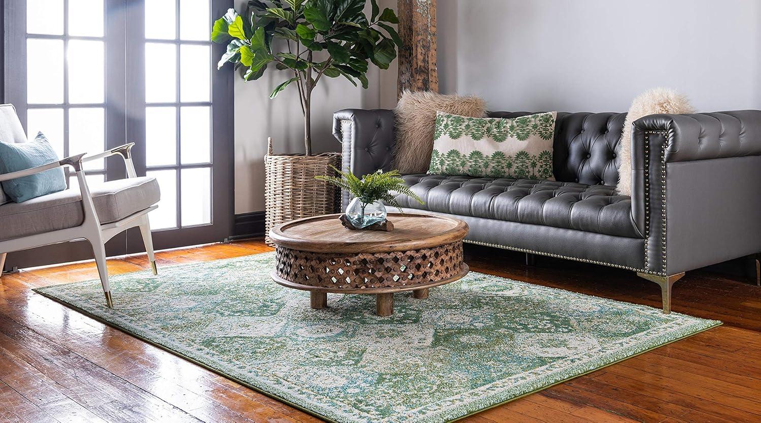 Unique Loom Penrose Collection Area Rug - Blake (3' 1" x 5' 3" Rectangle Green/Beige)