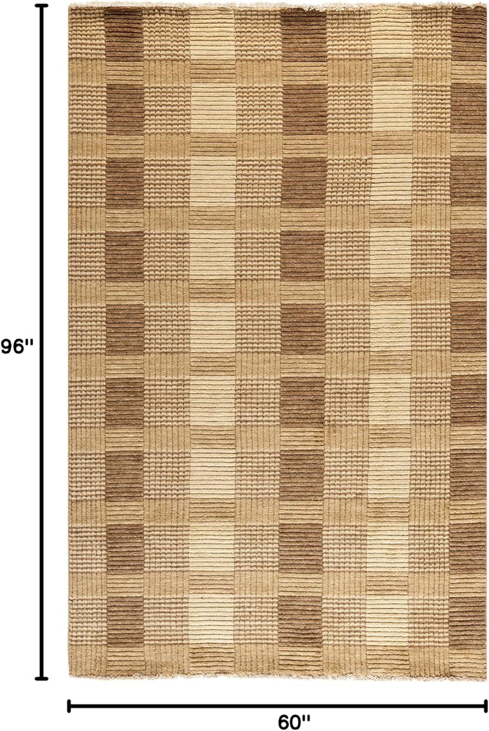 Tibetan Hand Loomed Wool Geometric Rug