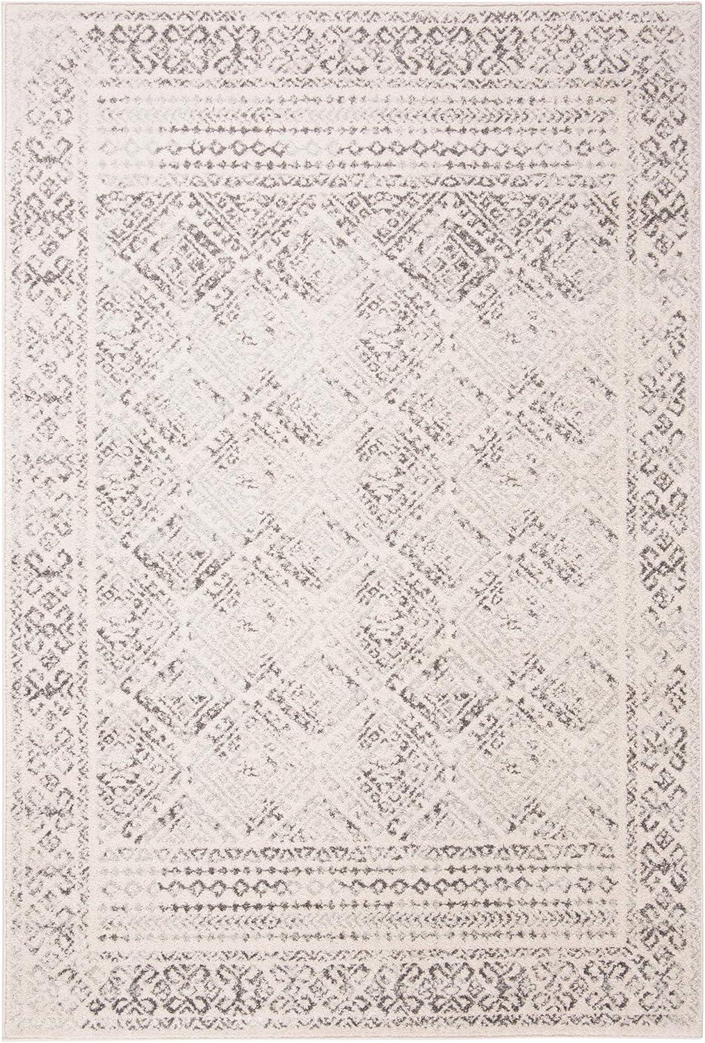 Tulum TUL264 Power Loomed Indoor Area Rug - Ivory/Grey - 6'x9' - Safavieh