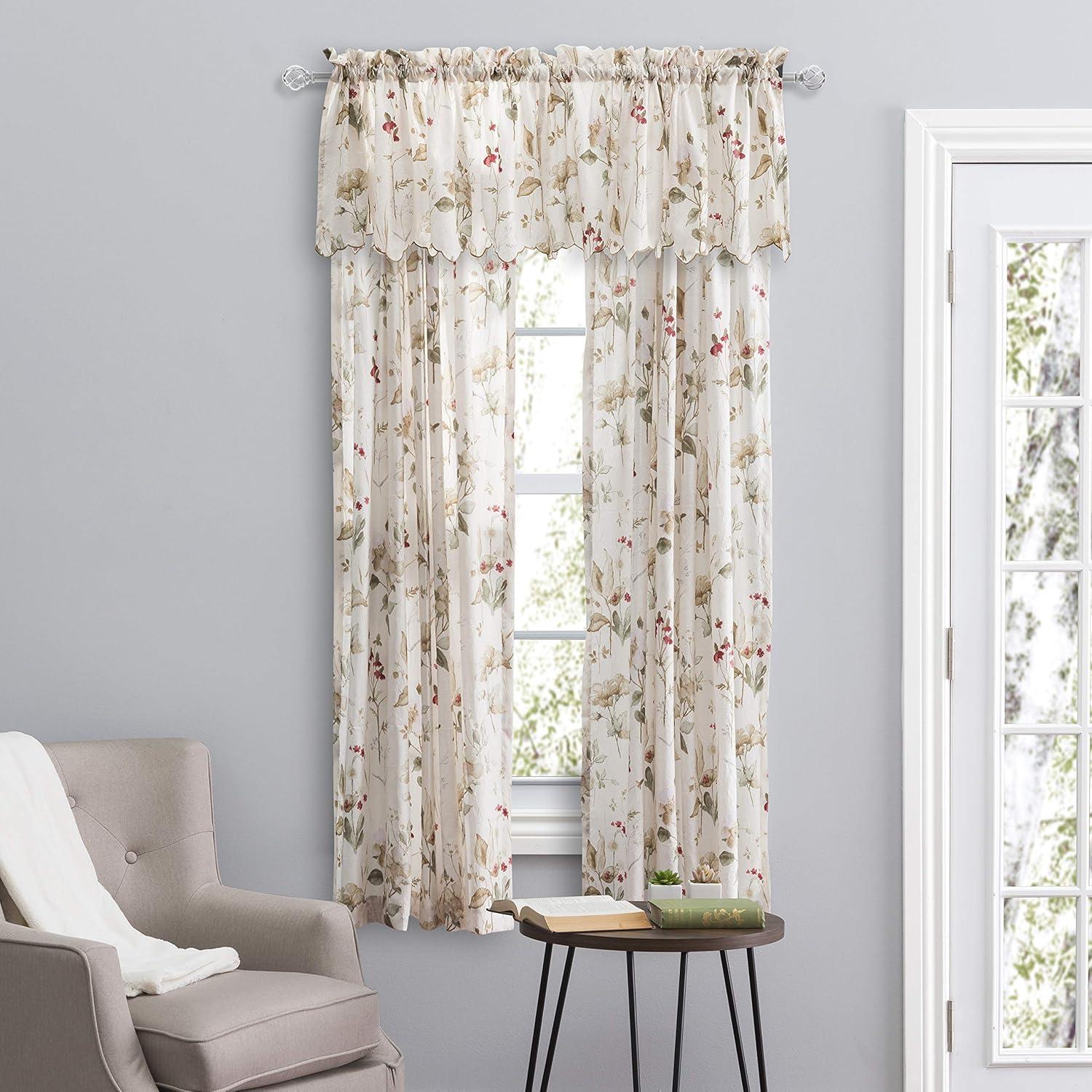 Ellis Curtain Sophia Rod Pocket Tailored Panel - 48x63", Multi