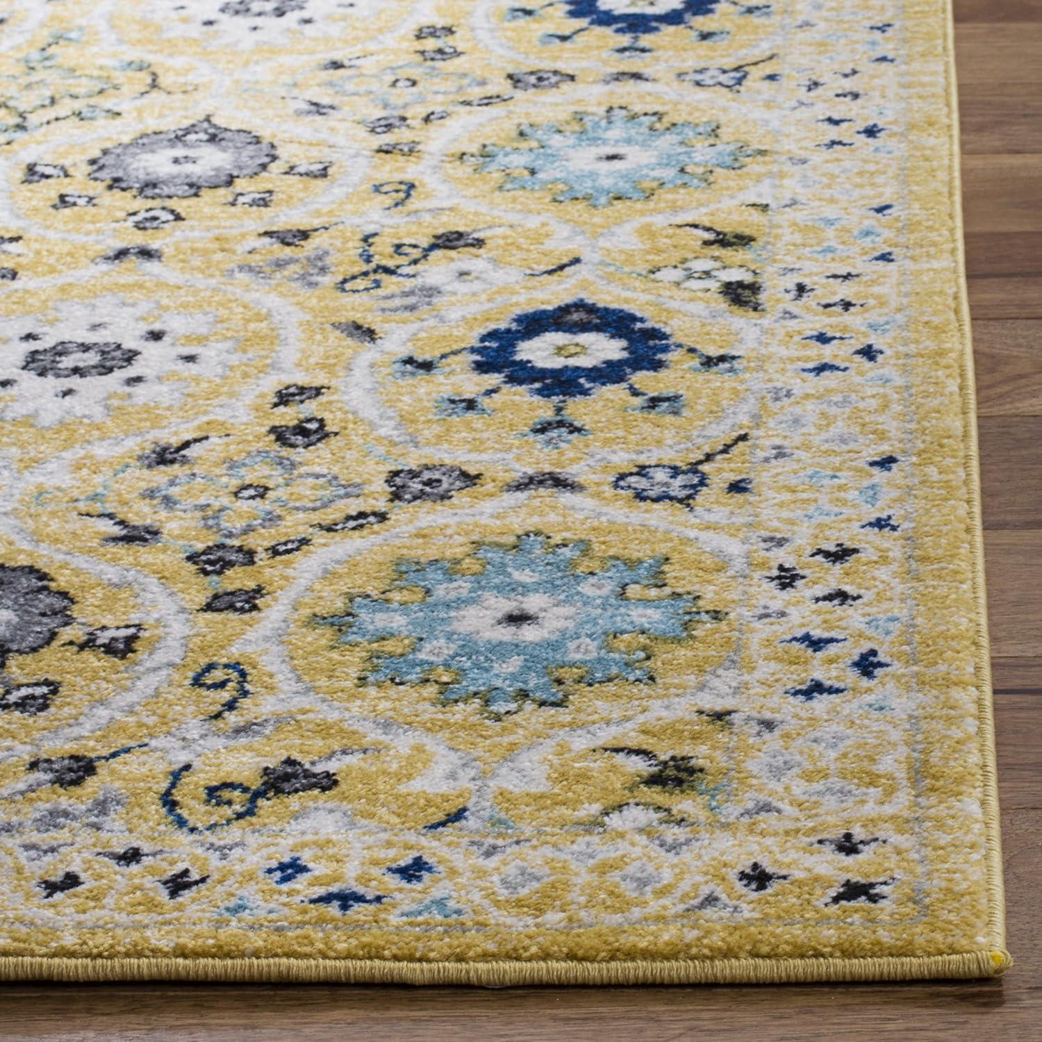 Evoke EVK210 Power Loomed Area Rug - Gold/Ivory - 8'x10' - Safavieh.