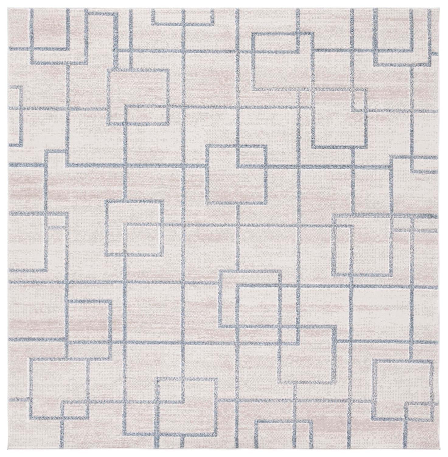 Blair Washable BLR238 Power Loomed Machine Washable Area Rug - Beige/Grey - 6'7"x6'7" - Safavieh.