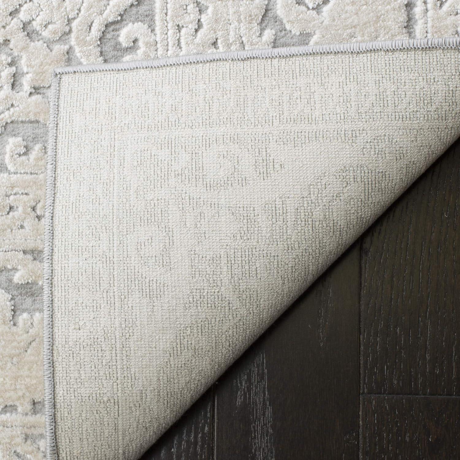 Reflection RFT664 Power Loomed Runner Rug - Light Grey/Cream - 2'3"x6' - Safavieh.