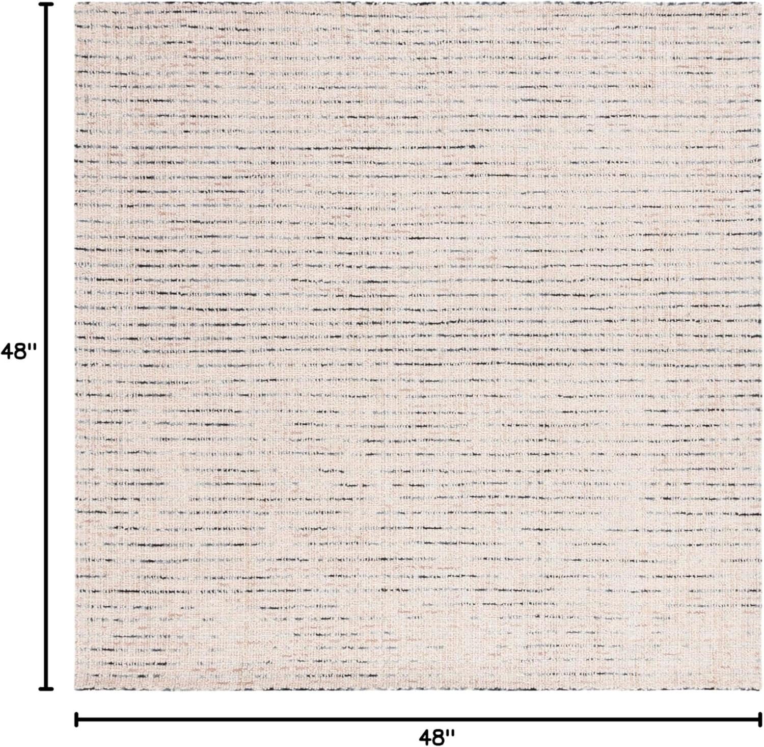 Abstract ABT468 Handmade Indoor Area Rug - Ivory/Light Gray - 4'x6' - Safavieh