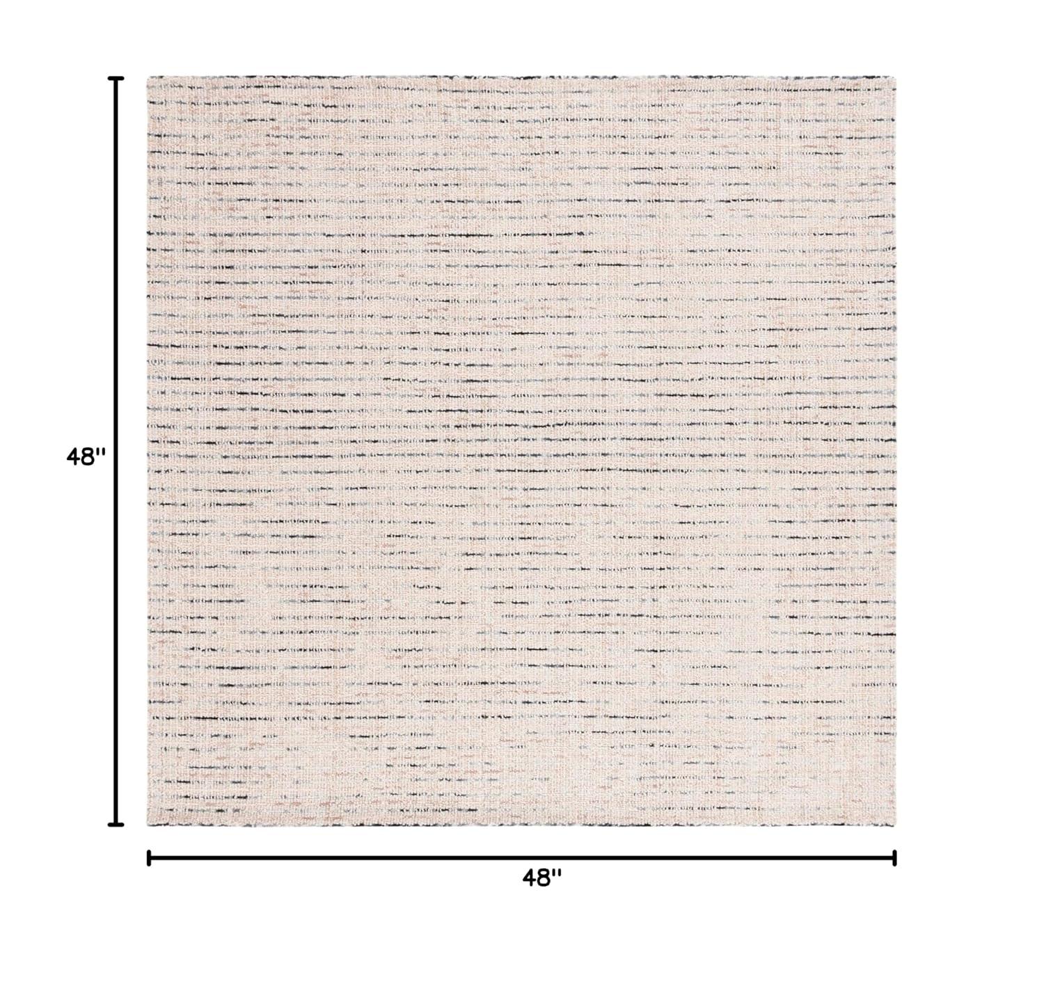 Abstract ABT468 Handmade Indoor Area Rug - Ivory/Light Gray - 4'x6' - Safavieh