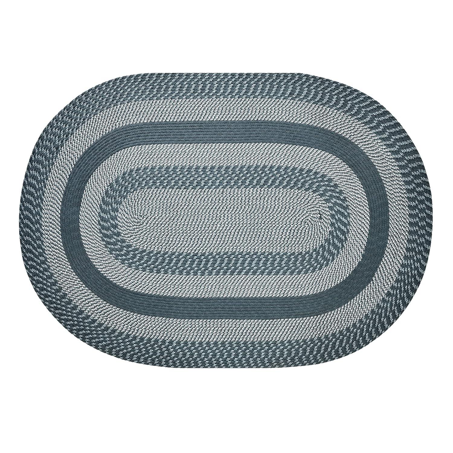 Better Trends Newport Braid Reversible Indoor Utility Rug, 100% Polypropylene, 22" x 40" Oval, Brown