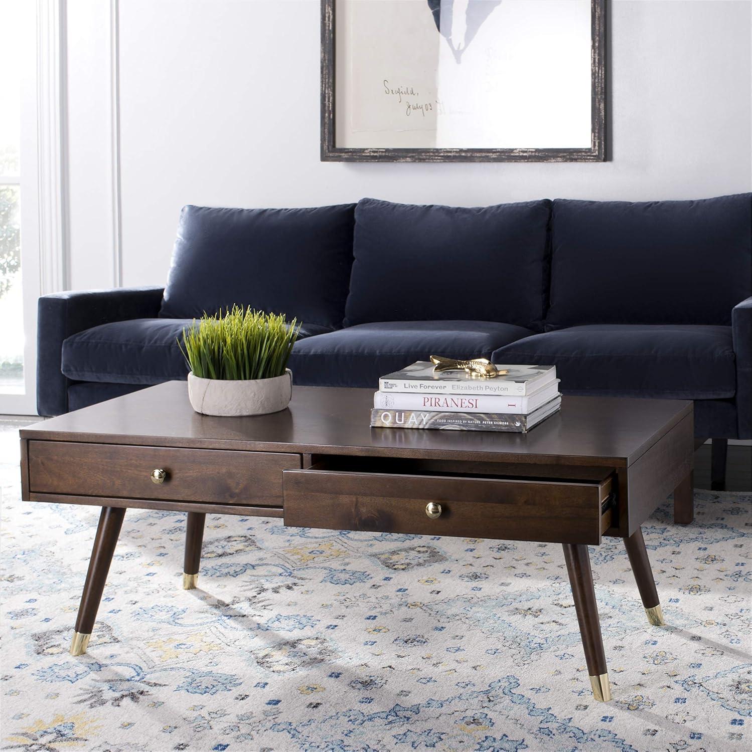 Levinson Gold Cap Coffee Table  - Safavieh