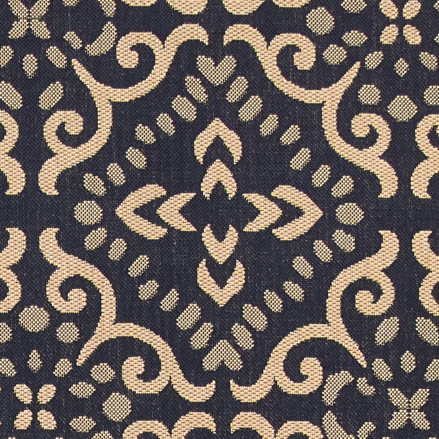 Gertmenian 21571 Outdoor Rug Freedom Collection Nautical Themed Smart Care Deck Patio Carpet 8x10 Large, Floral Medallion Navy Blue