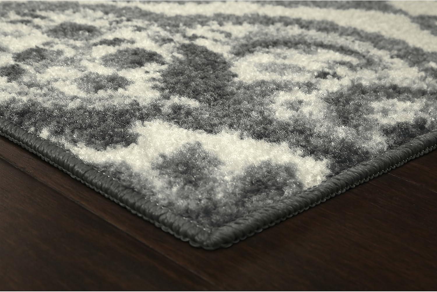 Maples Rugs Vivian Traditional Washable Entryway Accent Rug for Indoor, 1'8" x 2'10", Gray