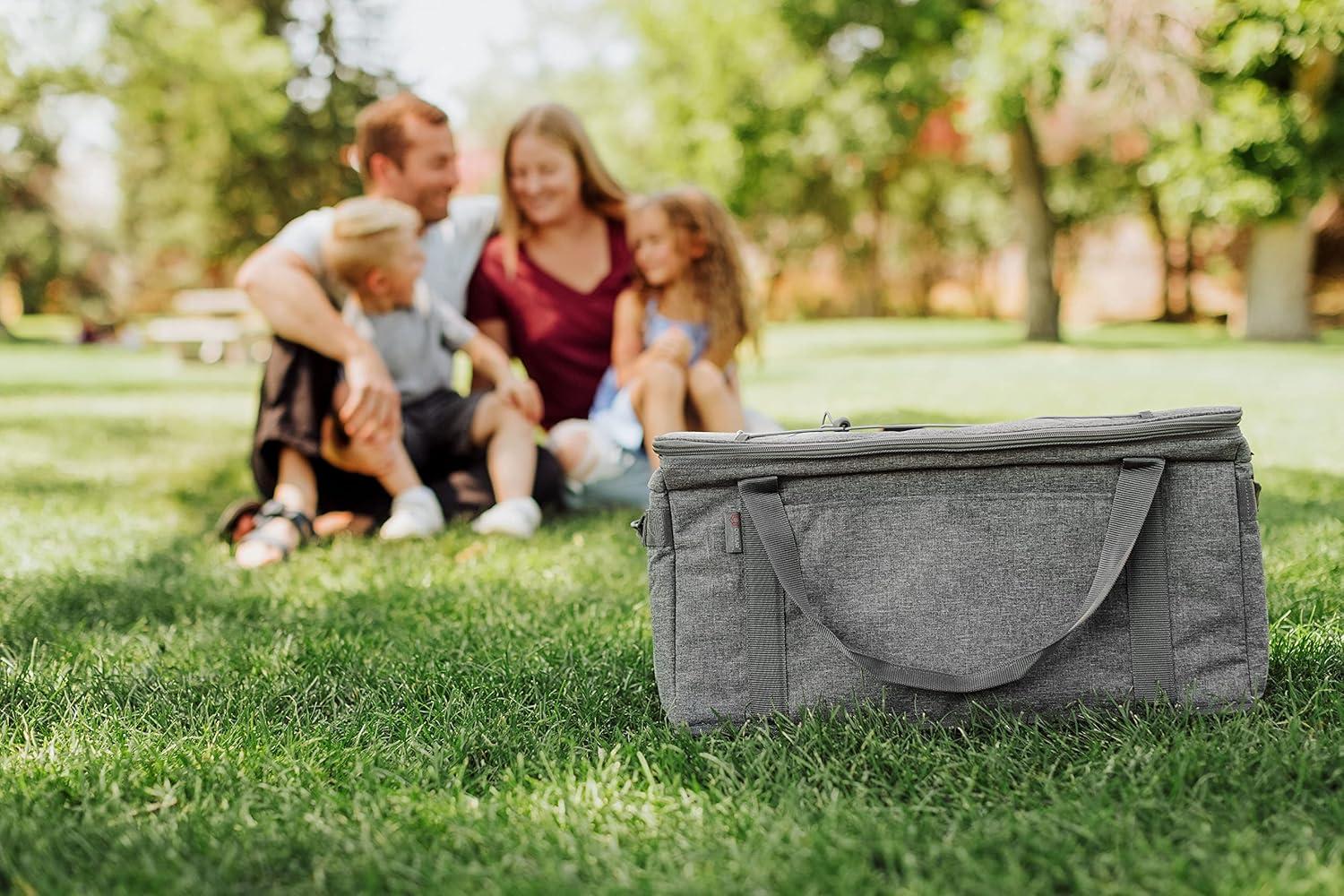 Picnic Time Collapsible 45qt Cooler - Heathered Gray