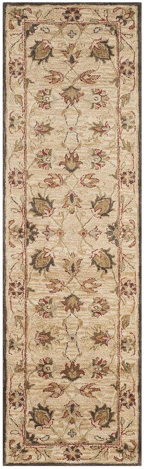 Antiquity AT812 Hand Tufted Indoor Runner Rug - Beige/Beige - 2'3"x8' - Safavieh