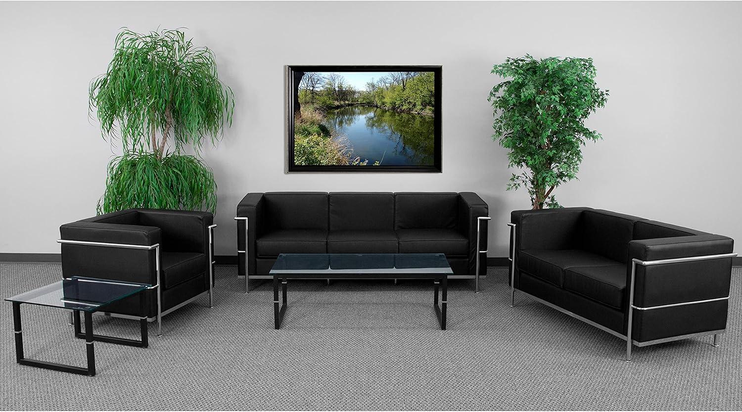 Flash Furniture HERCULES Regal Series Contemporary Melrose White LeatherSoft Sofa with Encasing Frame