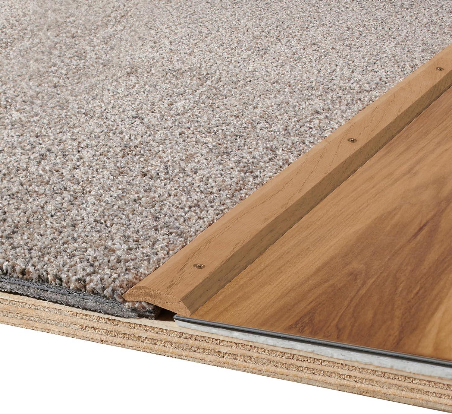 M-D Building Products 85365 1-7/16 In. X 72 In. Unfinished Hardwood Carpet Trim w/ Screws