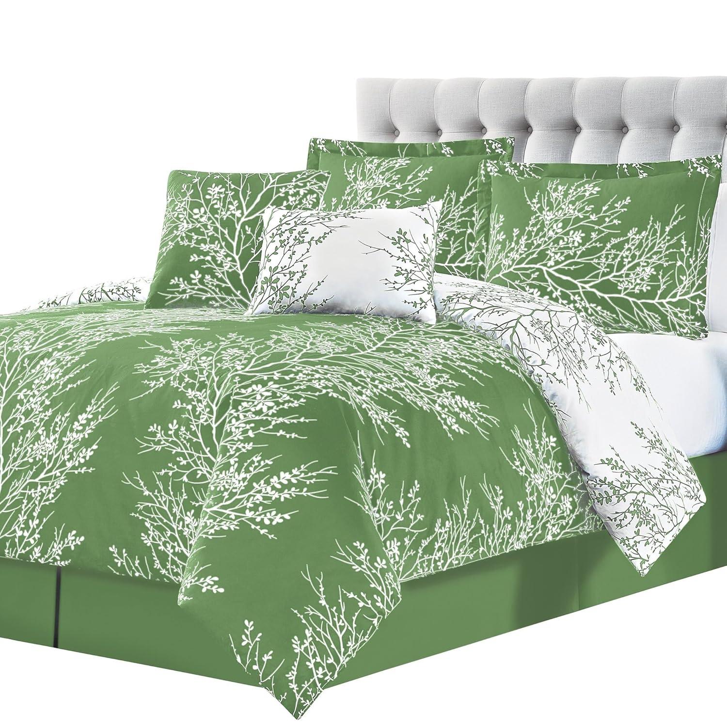 6-Piece Foliage Reversible Comforter Set