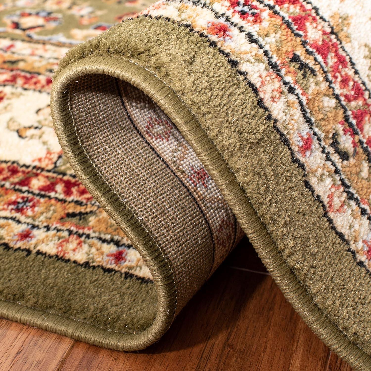 Lyndhurst Sarouk LNH331 Power Loomed Area Rug - Sage/Ivory - 5'3"x7'6" - Safavieh