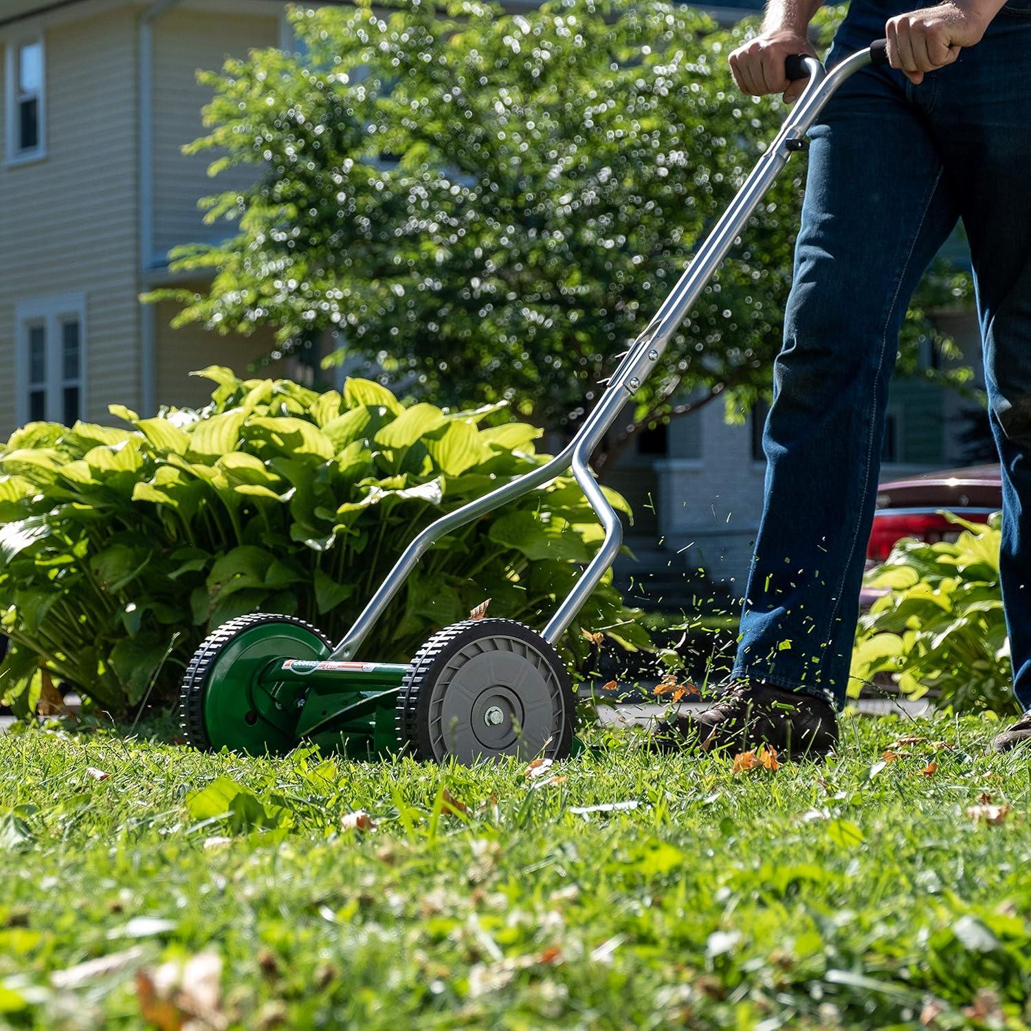 Scotts Green 14-Inch 5-Blade Manual Push Reel Lawn Mower