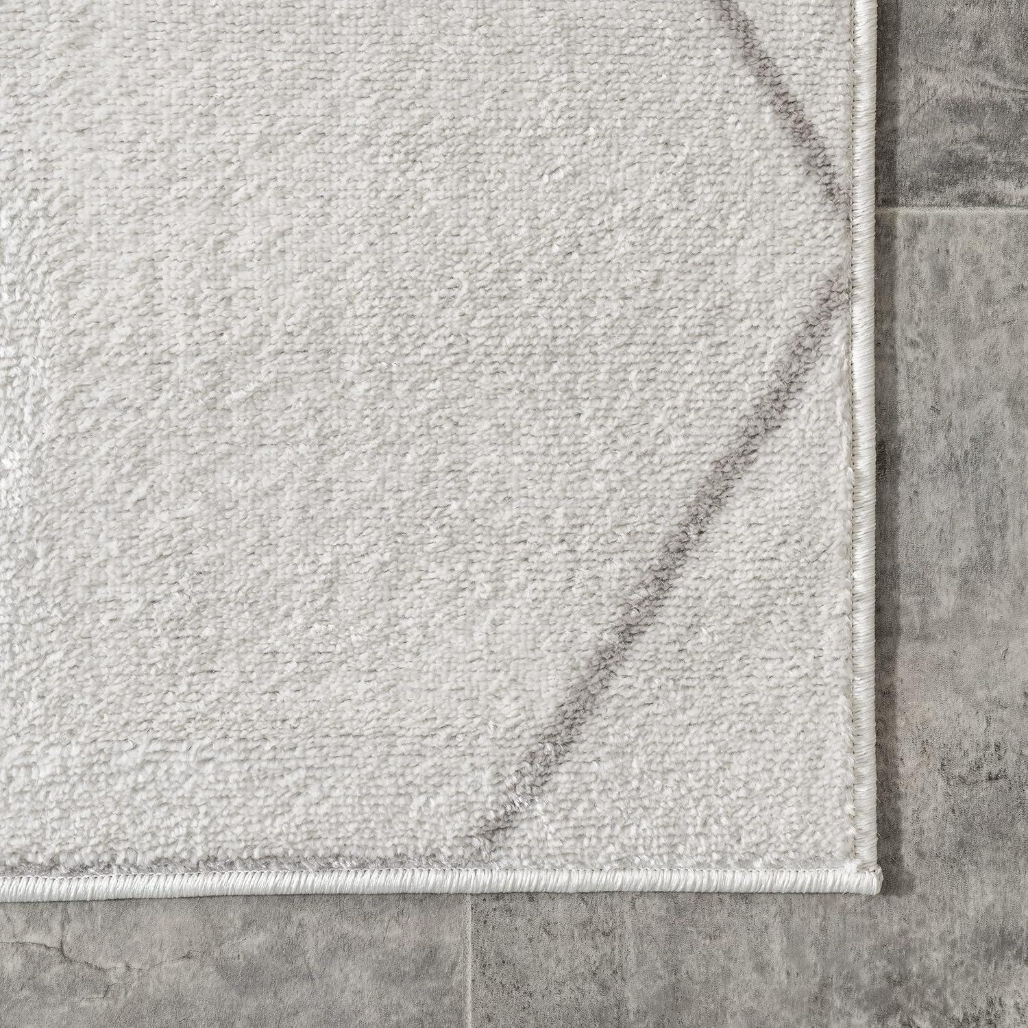 Nuloom Veronica Geometric 5x8 Indoor Area Rug for Living Room Bedroom Dining Room Kitchen, Beige/Ivory