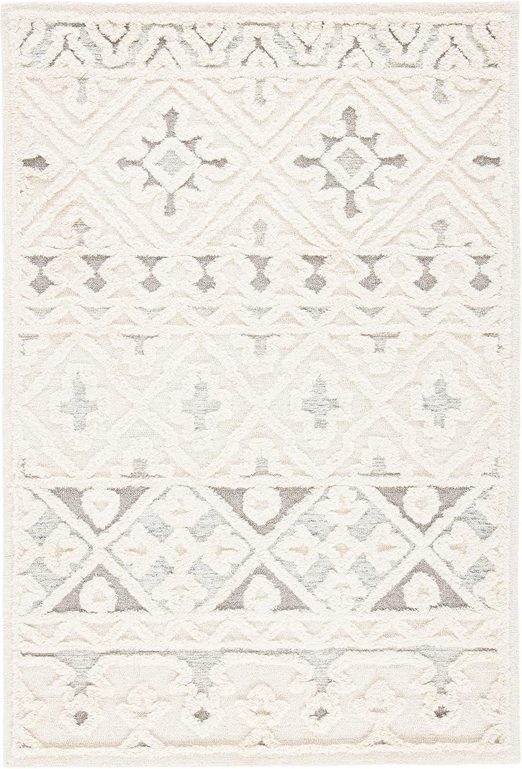Metro MET110 Hand Tufted Indoor Area Rug - Ivory/Grey - 8'x10' - Safavieh