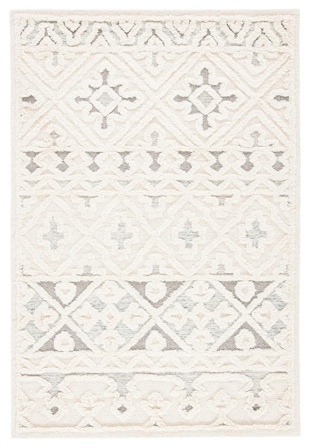 Metro MET110 Hand Tufted Indoor Area Rug - Ivory/Grey - 8'x10' - Safavieh
