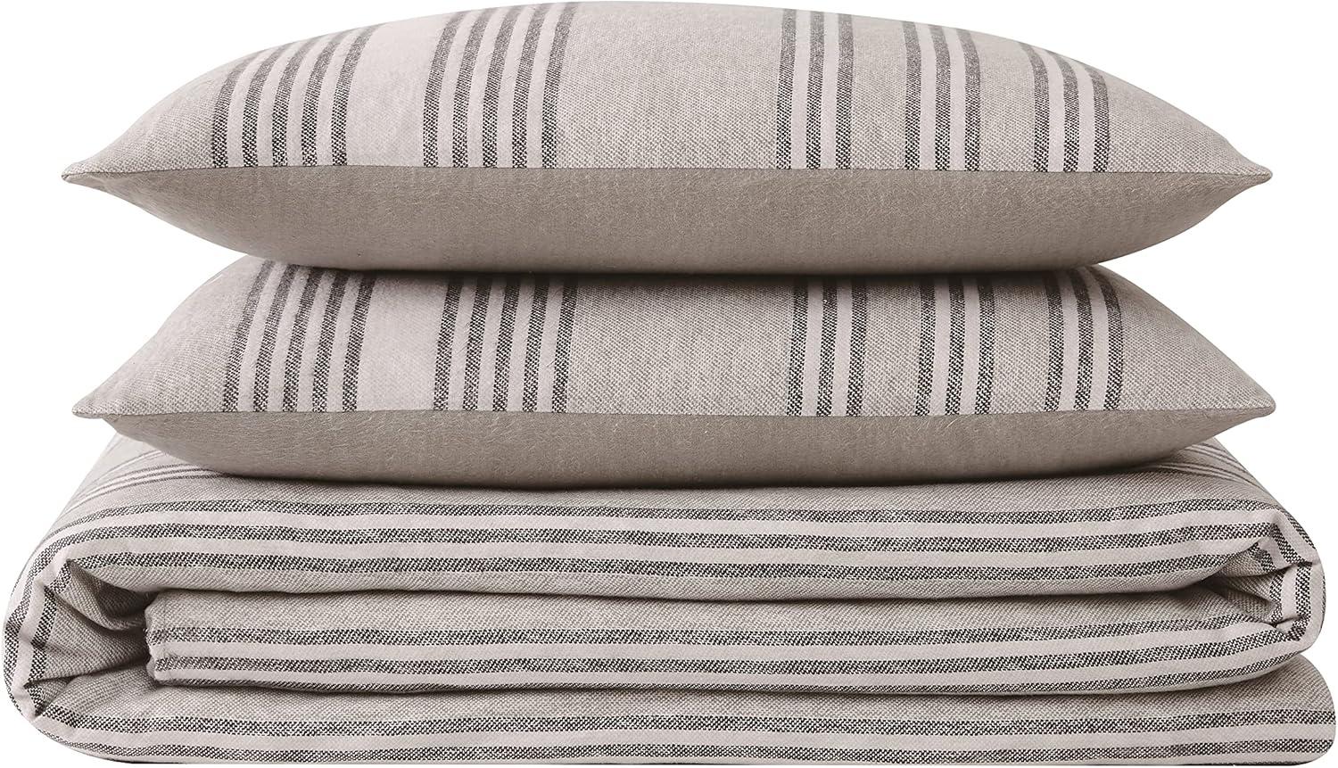 Kiel Stripe Flannel Duvet Cover Set - Truly Soft