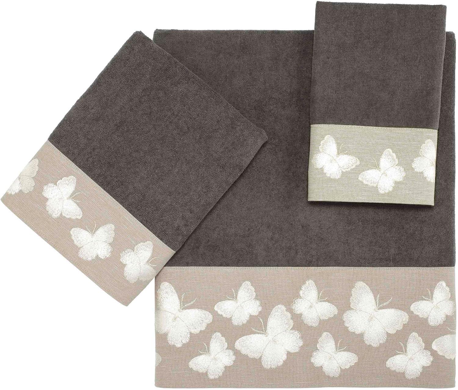 Granite Cotton Bath Sheet with Butterfly Embellishment