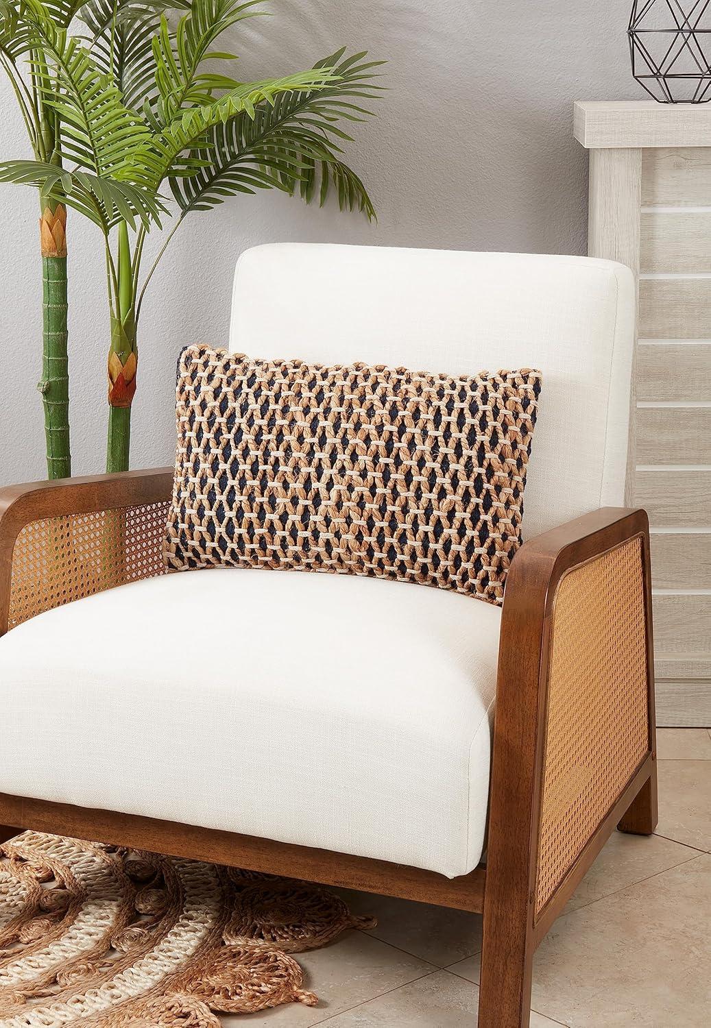 Saro Islander Collection Cotton Throw Pillow