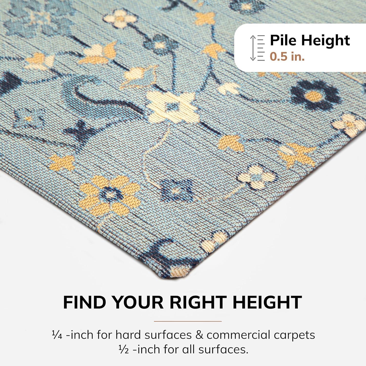 Anji Mountain Tabriz Carpet Straight Rectangular Chair Mat