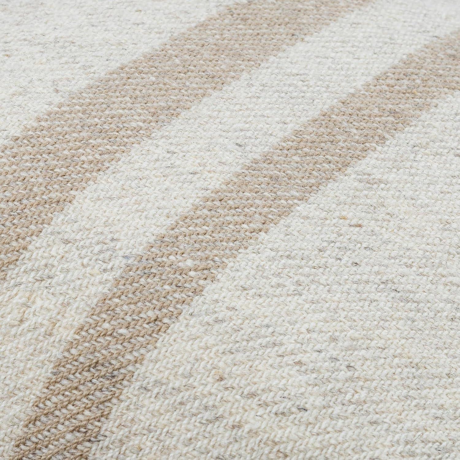 Becki Owens x Livabliss Brett Striped Wool Blend Reversible Throw Pillow