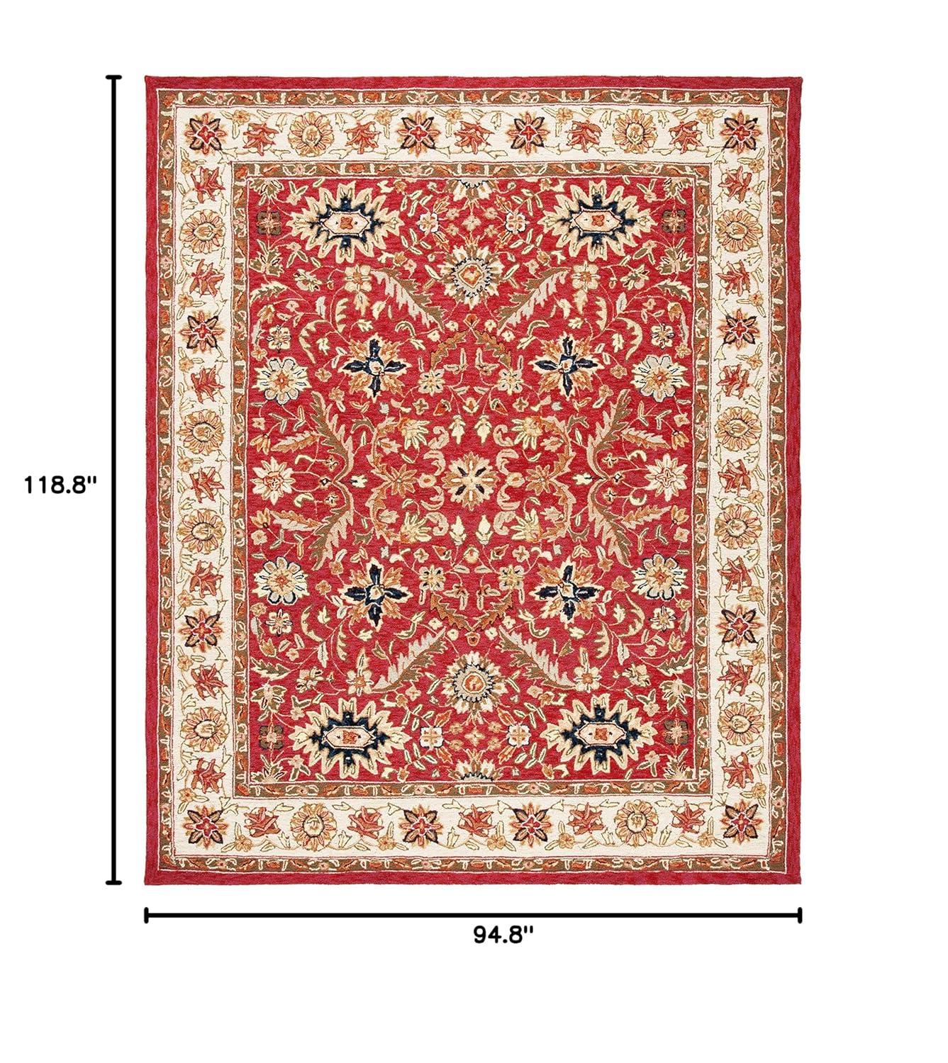 Chelsea HK157 Handmade Area Rug - 8'x10' - Red/Ivory - Safavieh
