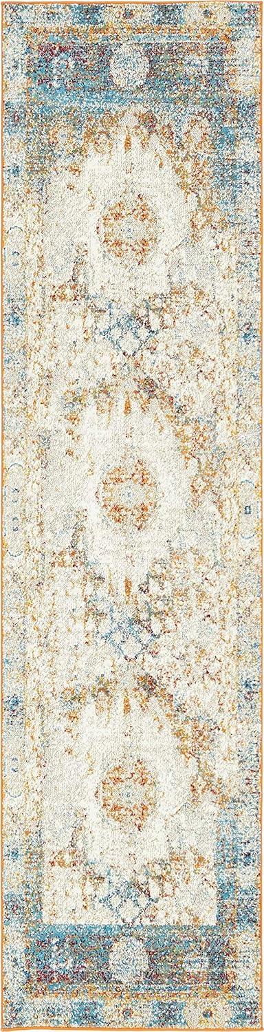 Venice Collection Luxe Beige Abstract Runner Rug 2'7" x 10'