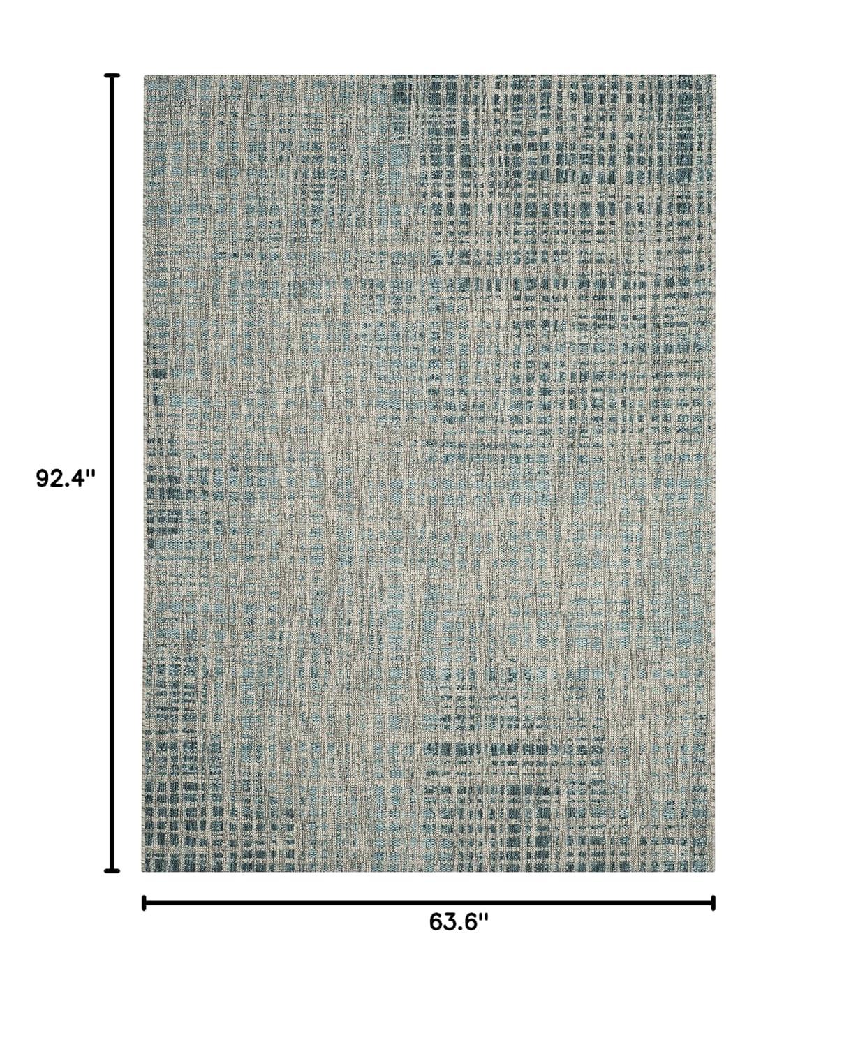Courtyard CY8513 Power Loomed Indoor/Outdoor Area Rug - Grey/Blue - 5'3"x7'7" - Safavieh.