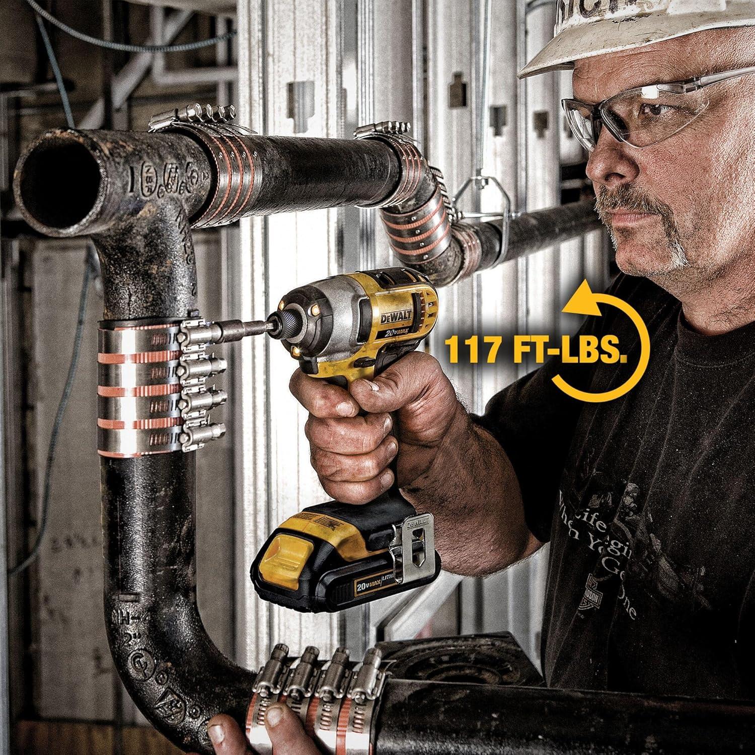 DEWALT 20V MAX Cordless Drill/Impact 2 Tool Combo Kit with (2) 20V 1.3Ah Batteries, Charger, and Bag DCK240C2