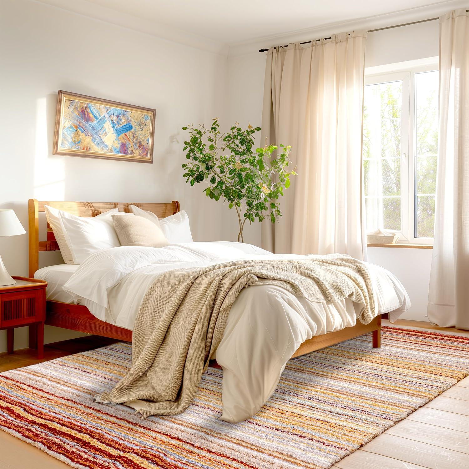 Drey Ombre Shag Red Multi 9 ft. x 12 ft. Area Rug