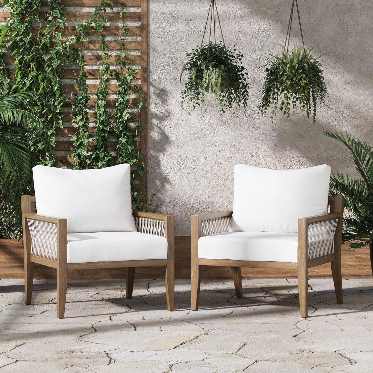 Nathan James Set of 2 Freya Outdoor Loveseat White