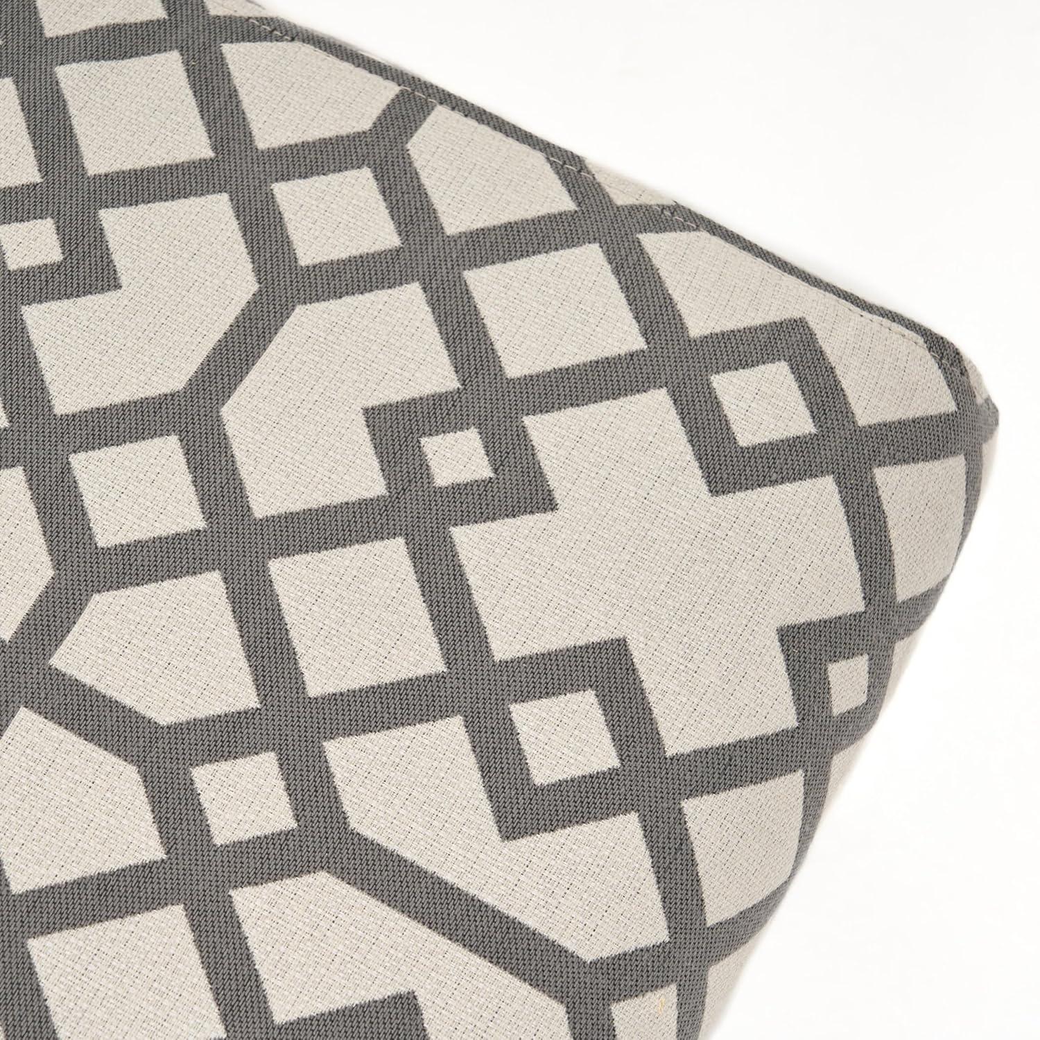 Kassi Accent Chair Gray Geometric Patterned - Christopher Knight Home: Polyester Upholstery, Rubberwood Frame