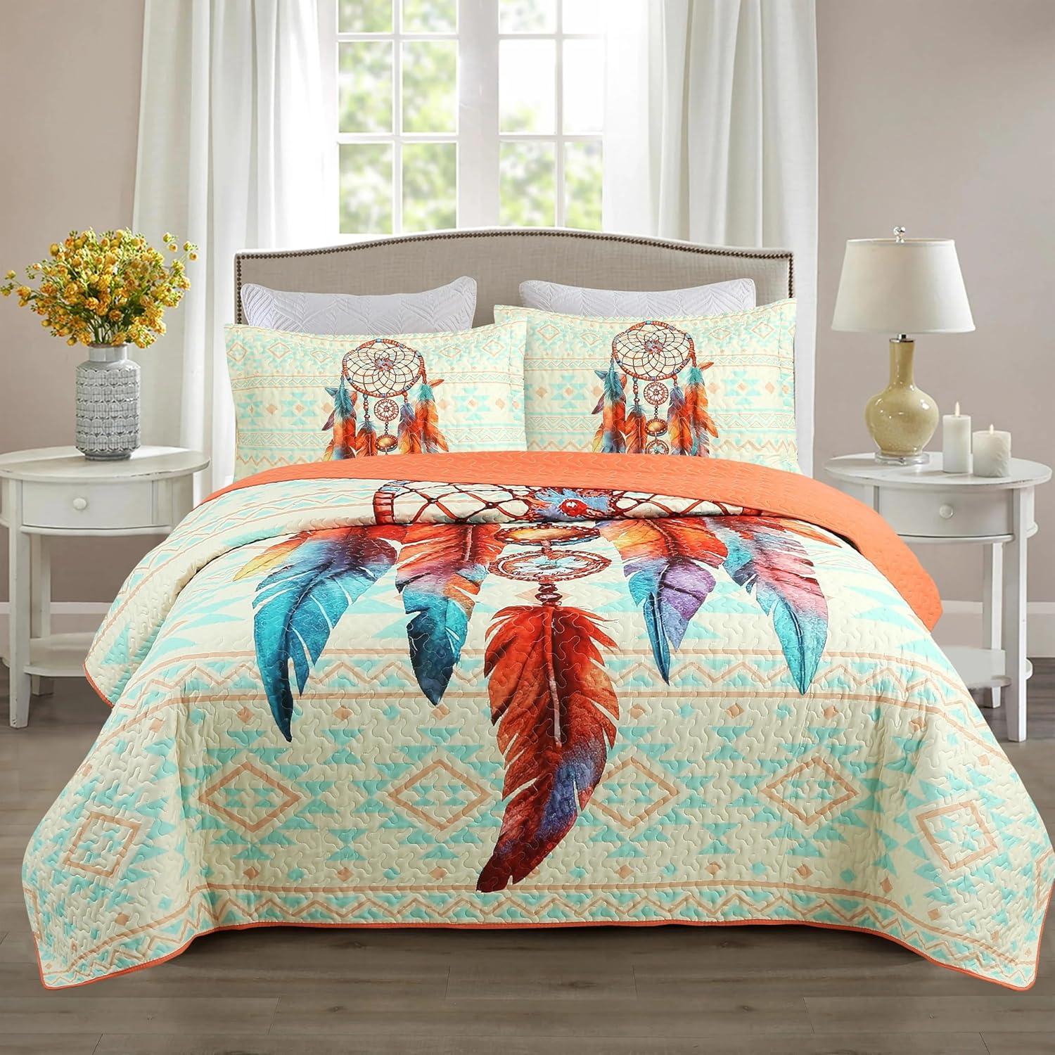 ME502 Polyester Quilted Abstract Quilt Set