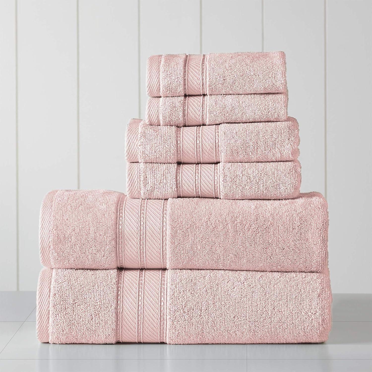 Modern Threads - Spun Loft 6-Piece 100% Combed Cotton Towel Set - Bath Towels, Hand Towels, & Washcloths - Super Absorbent & Quick Dry - 600 GSM - Soft & Plush