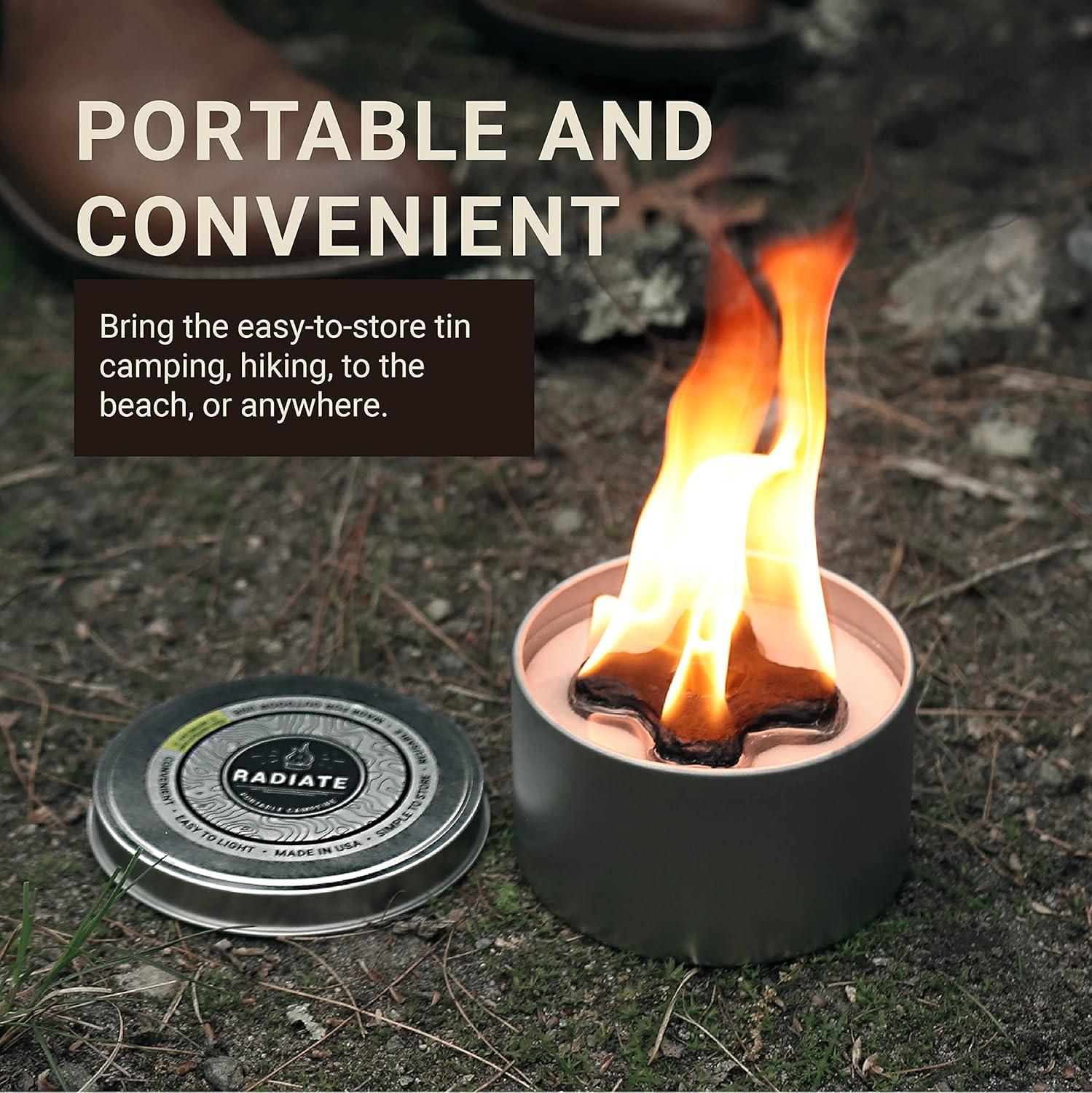 Radiate Portable Recycled Soy Wax Campfire Pit