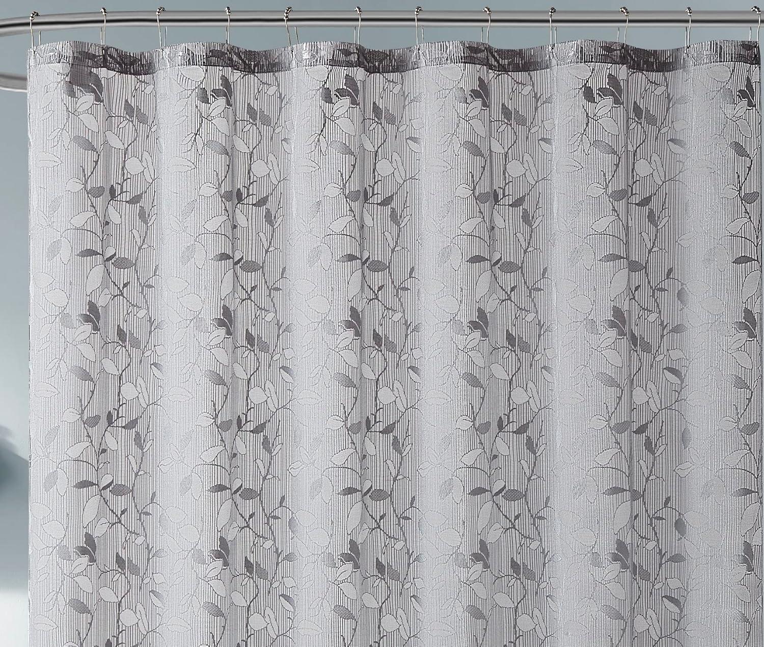 Warm Home Designs 72" W x 72" L Grey Lace Shower Curtain