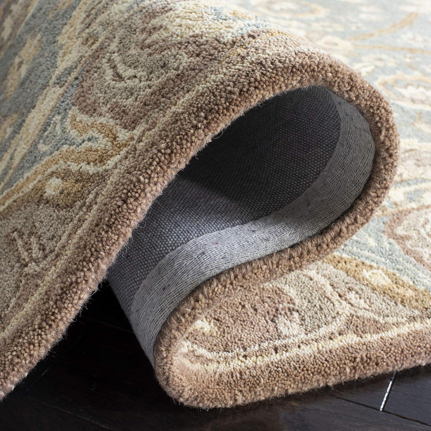 Handmade Tufted Elegance Green Wool 8' x 10' Area Rug