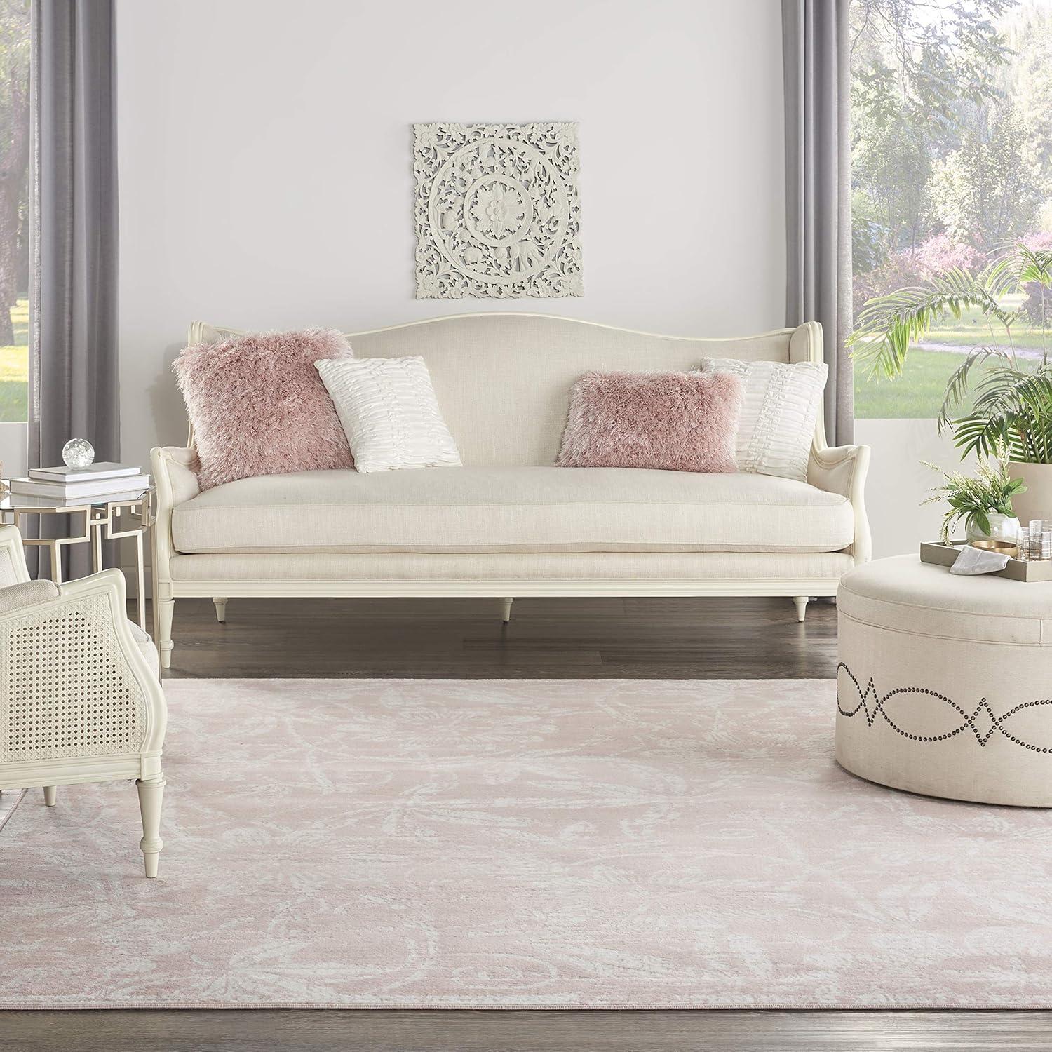Whigham Floral Pink/White Area Rug