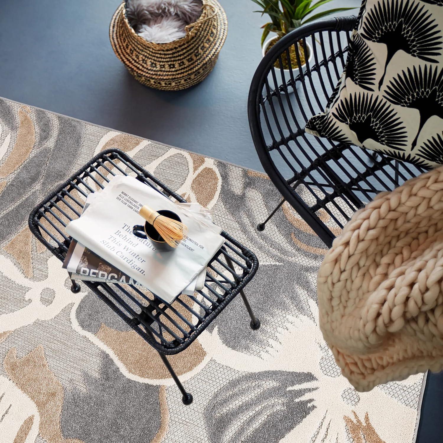 World Rug Gallery Modern Floral Indoor/Outdoor Area Rug