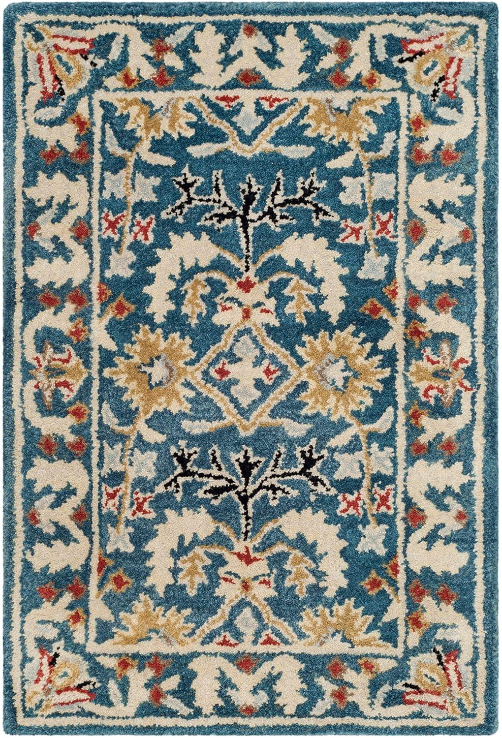 Antiquity AT64 Hand Tufted Accent Rug - Dark Blue/Multi - 2'x3' - Safavieh.