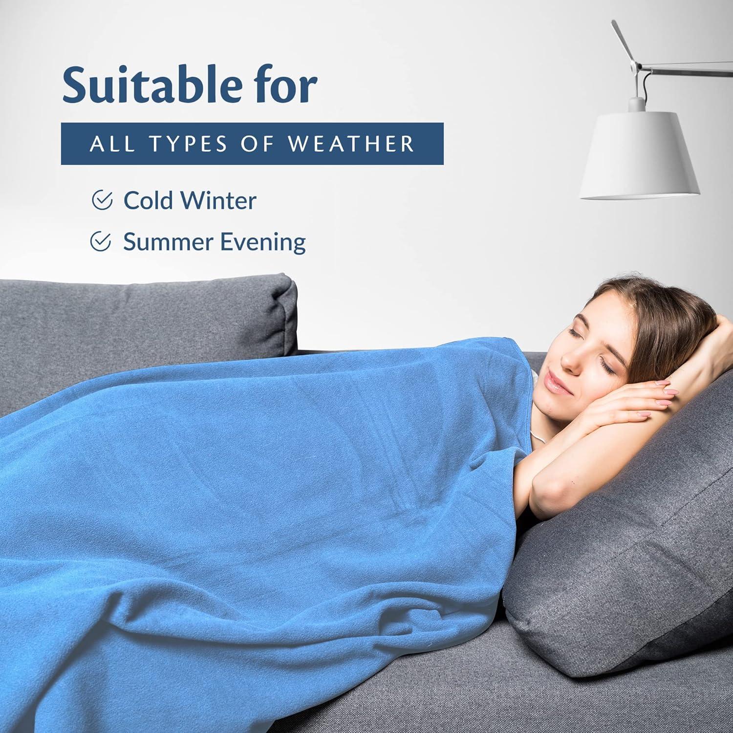 Groko Textiles 100% Soft Premium Ringspun Cotton Thermal Blanket Twin Size 66x96 Lightweight Warm Soft Breathable Blanket (Sand, 1)