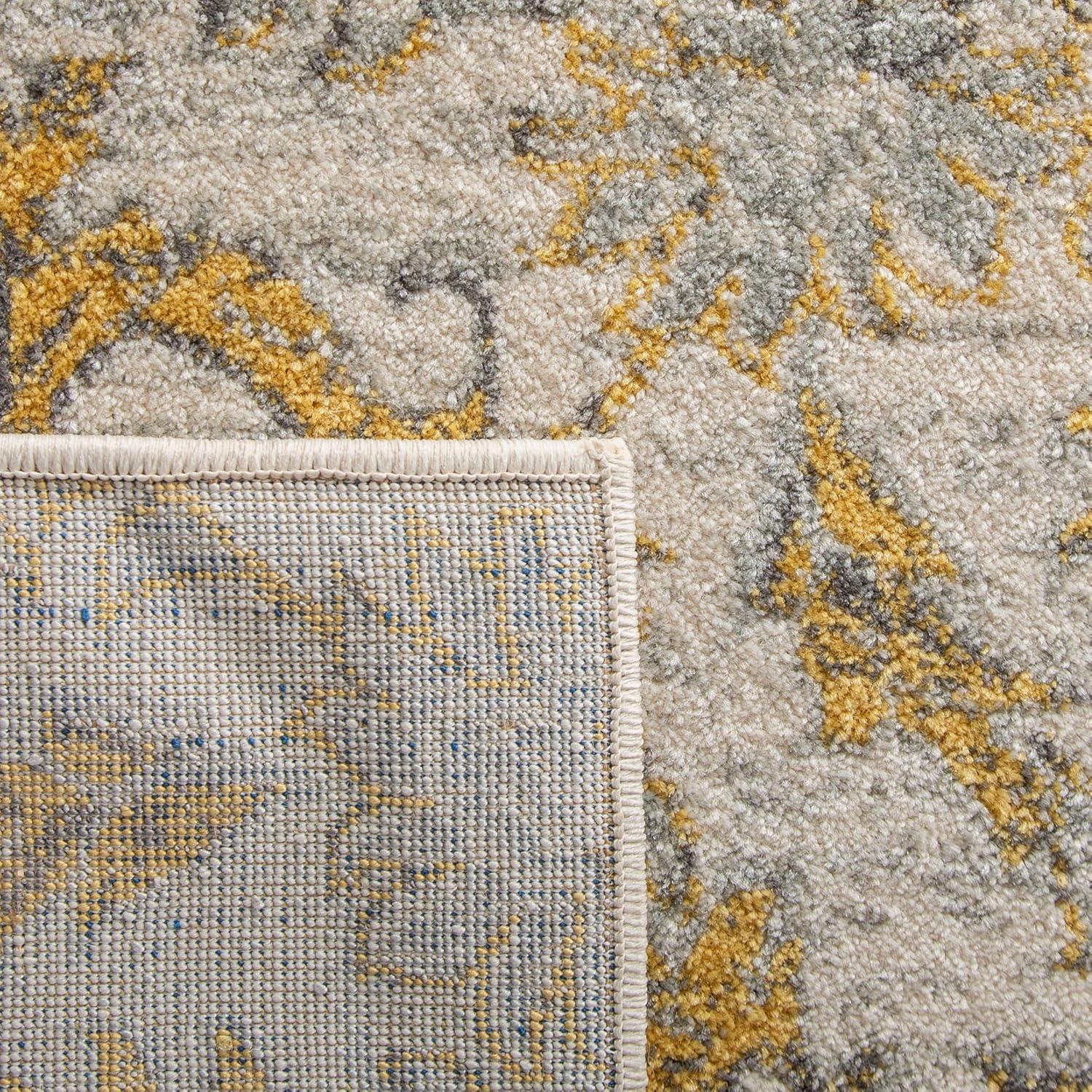 Evoke EVK238 Power Loomed Area Rug - Ivory/Gold - 8'x10' - Safavieh.