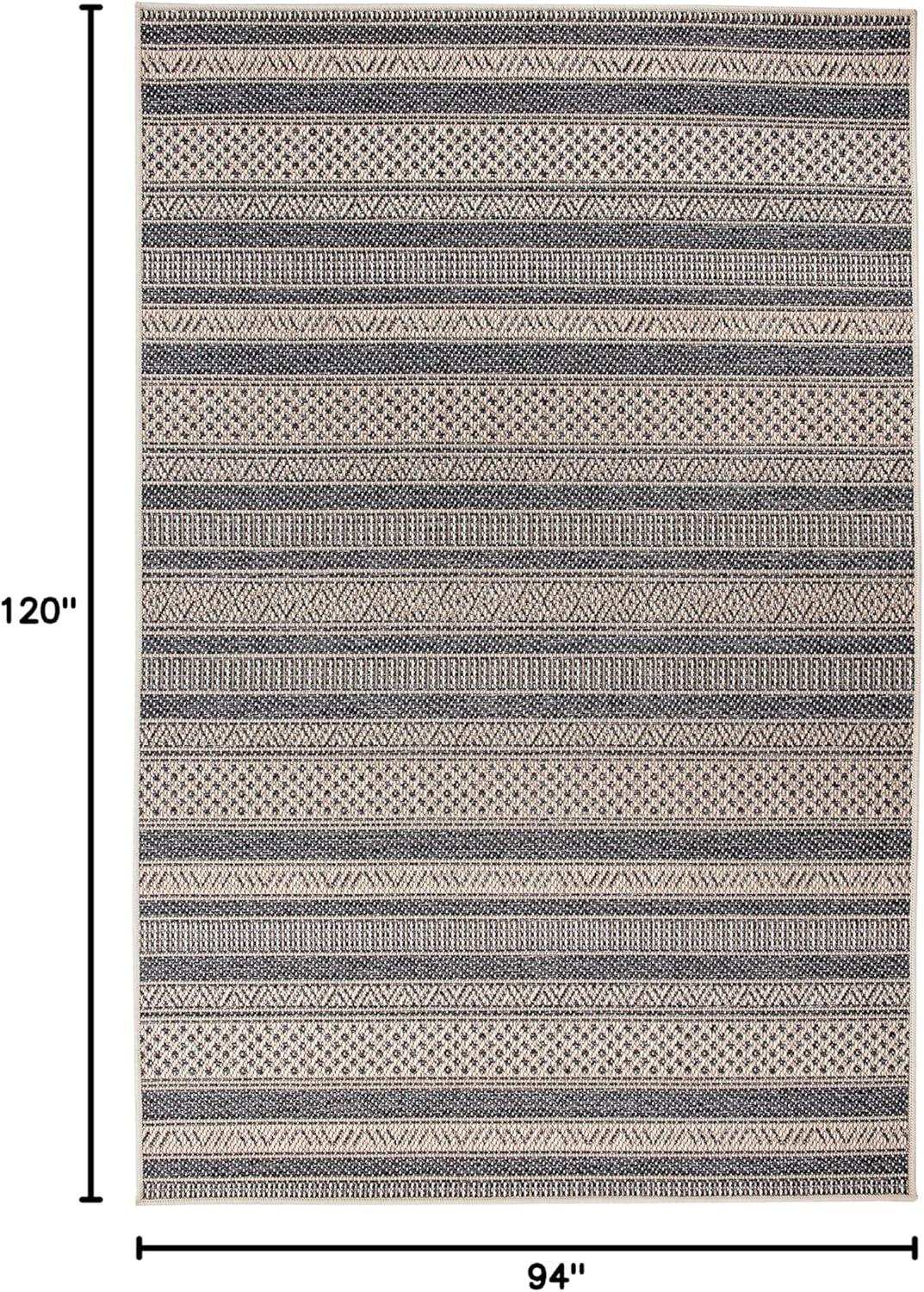 World Rug Gallery Contemporary Geometric Indoor/Outdoor Area Rug