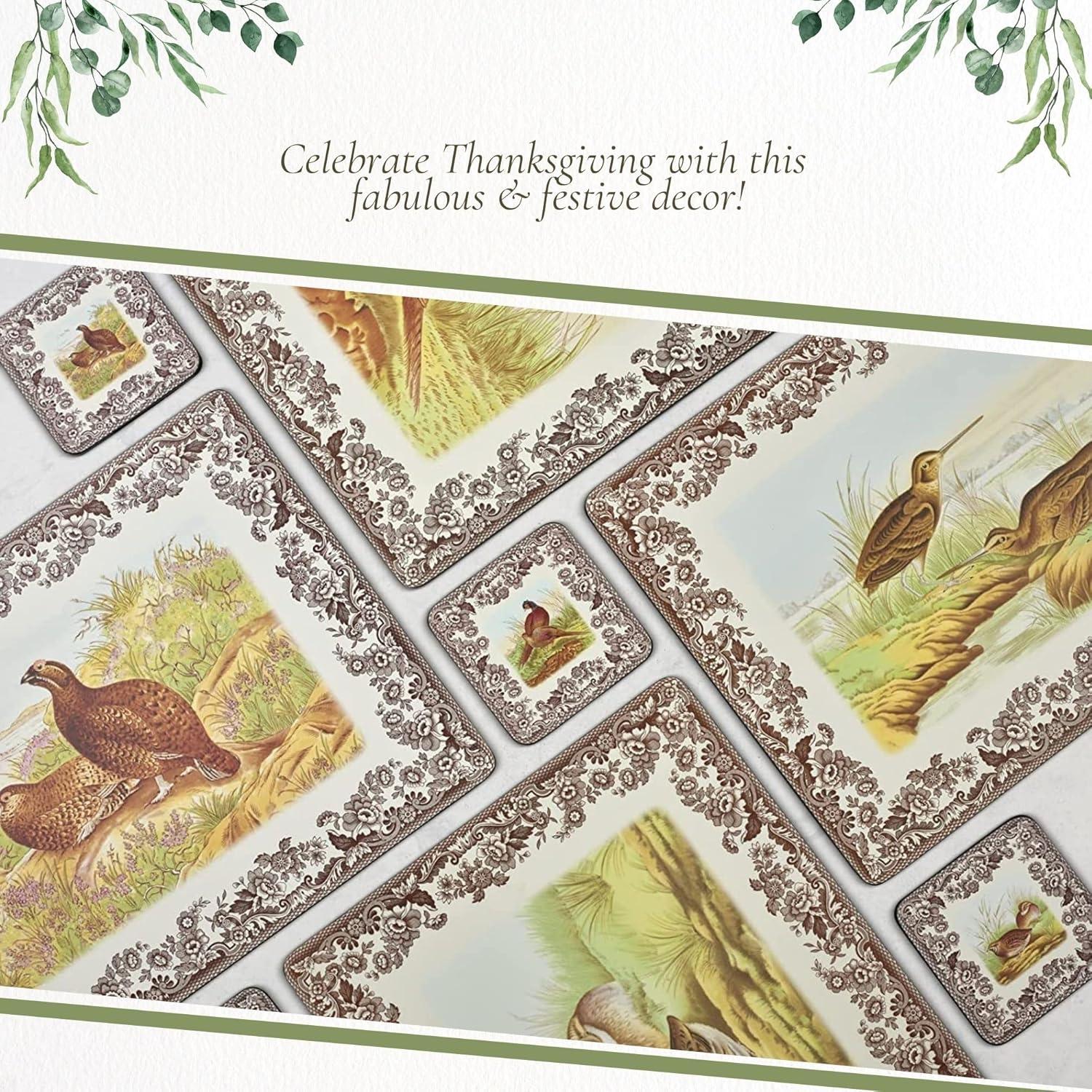 Pimpernel Woodland Coasters 4"X 4" (Set of 6)