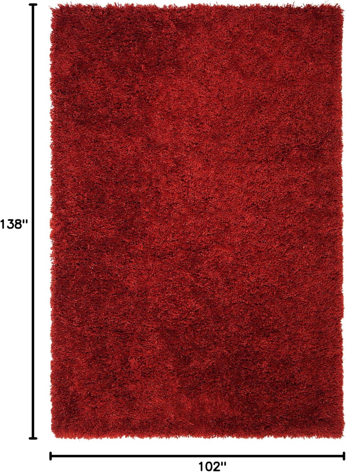 SAFAVIEH Glen Solid Plush Shag Area Rug, Rust, 8'6" x 11'6"