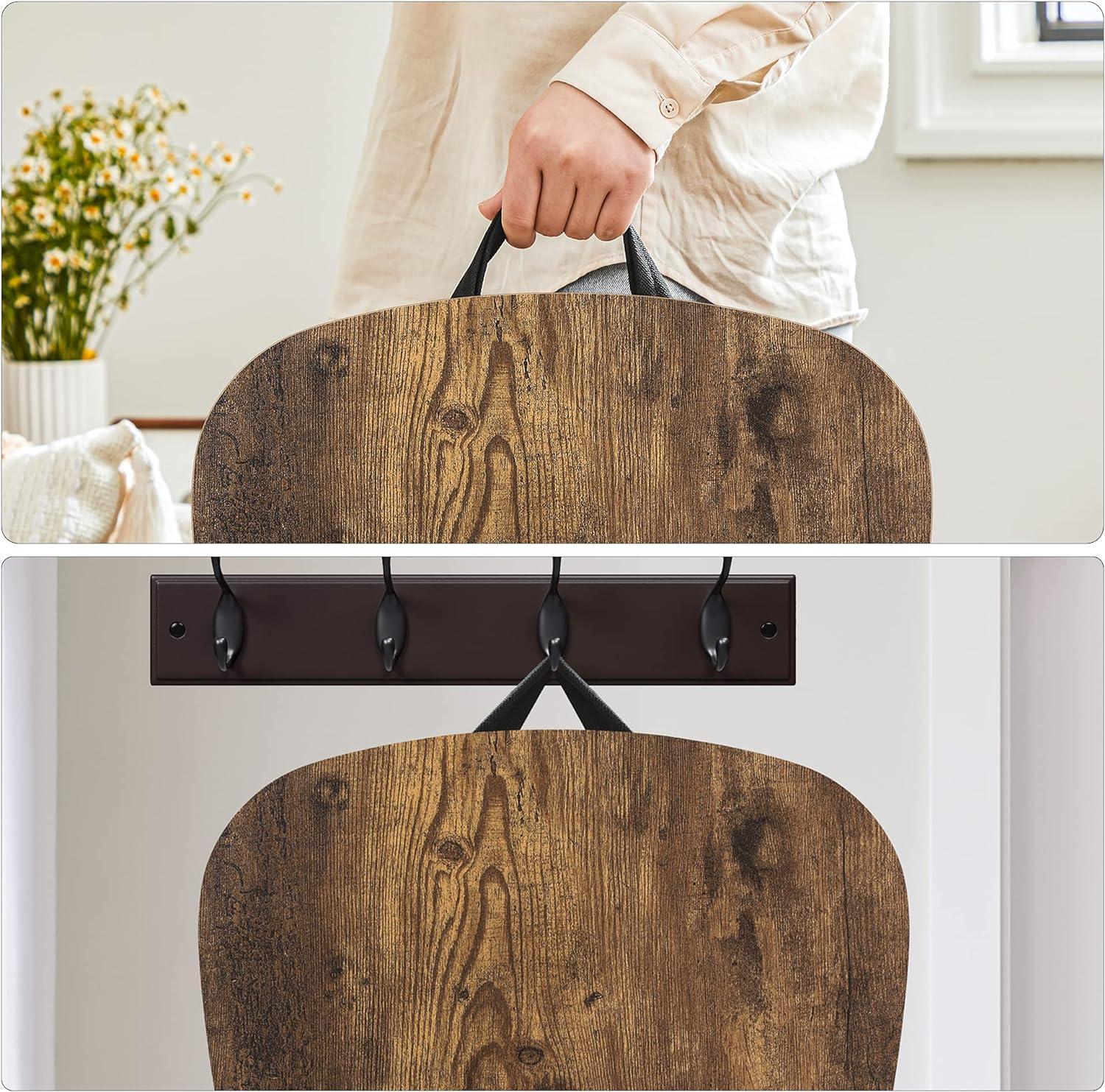 Portable Lap Desk,  Rustic Brown, Bed Tray with Handle & Cushion, Laptop Table for Comfort.